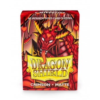 Yu-Gi-Oh tilbehør - Matte Crimson (60 small Sleeves) - Dragon Shield